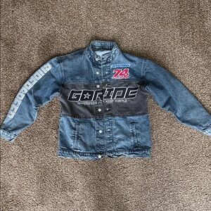Women’s Denim Racing Jacket - Blue